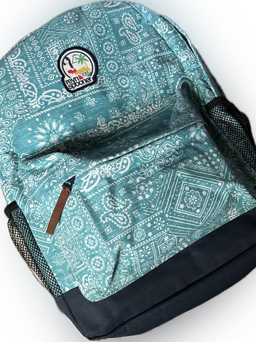 Reyn Spooner Teal Bandana Print Backpack NEW without Tag Deadstock